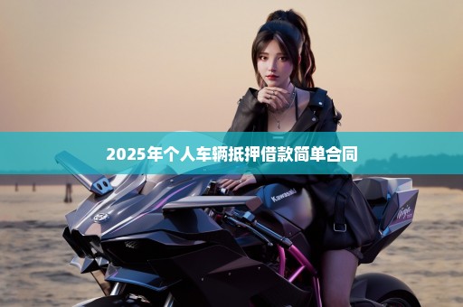 2025年个人车辆抵押借款简单合同