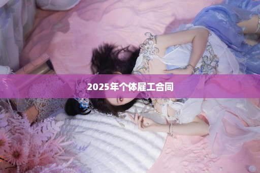 2025年个体雇工合同