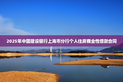 2025年中国建设银行上海市分行个人住房商业性借款合同