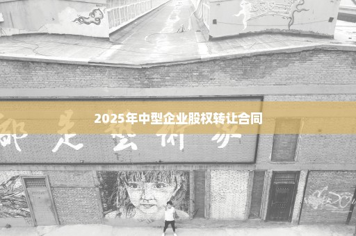 2025年中型企业股权转让合同