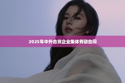 2025年中外合资企业集体劳动合同