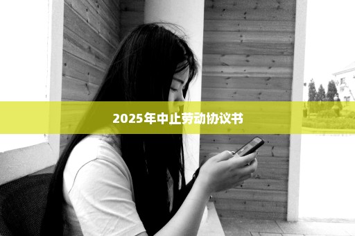 2025年中止劳动协议书