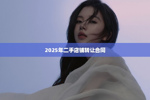 2025年二手店铺转让合同