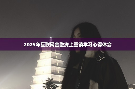 2025年互联网金融线上营销学习心得体会