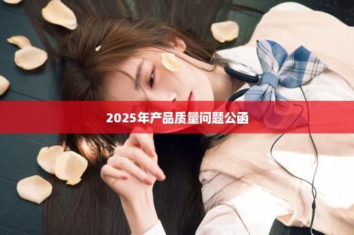 2025年产品质量问题公函