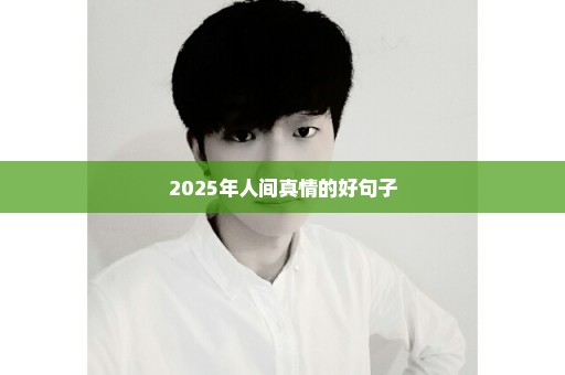 2025年人间真情的好句子