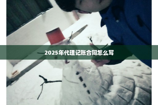 2025年代理记账合同怎么写