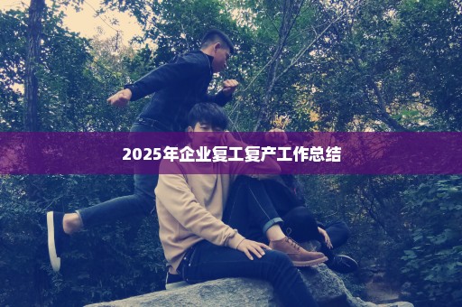 2025年企业复工复产工作总结