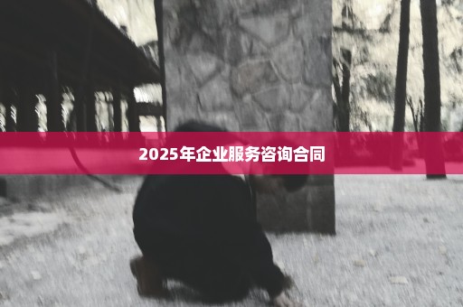 2025年企业服务咨询合同