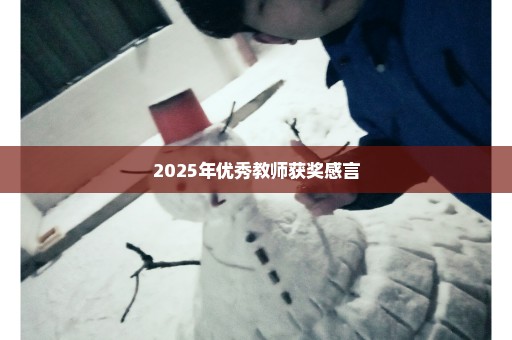 2025年优秀教师获奖感言