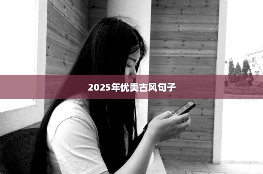 2025年优美古风句子
