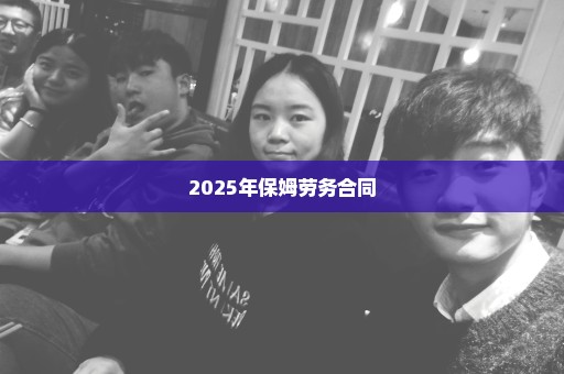 2025年保姆劳务合同