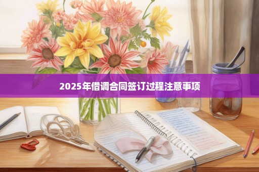 2025年借调合同签订过程注意事项