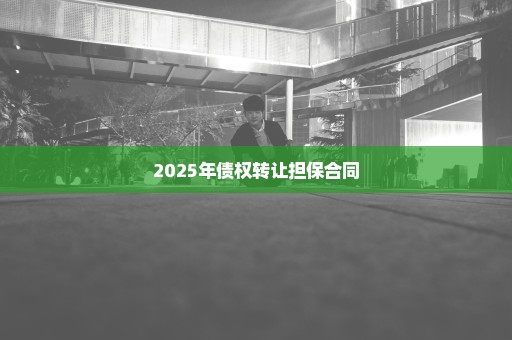 2025年债权转让担保合同