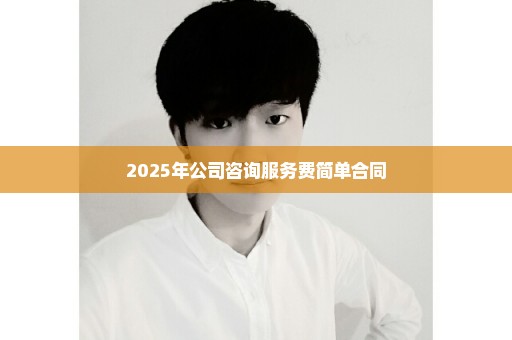 2025年公司咨询服务费简单合同