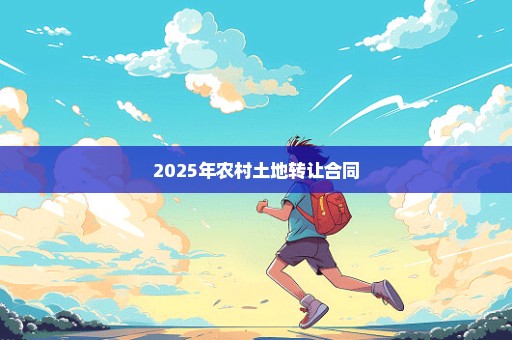 2025年农村土地转让合同