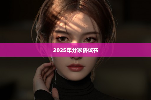 2025年分家协议书