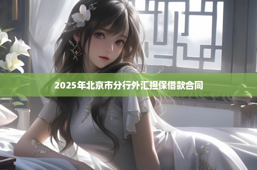 2025年北京市分行外汇担保借款合同