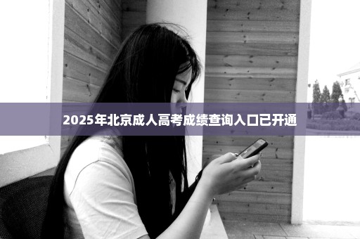 2025年北京成人高考成绩查询入口已开通