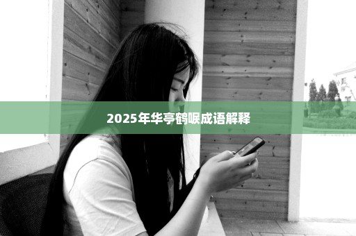 2025年华亭鹤唳成语解释