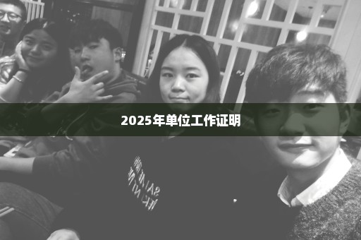 2025年单位工作证明