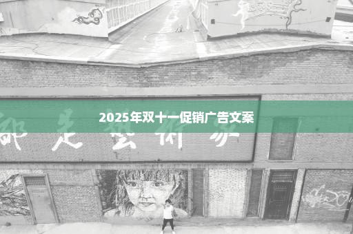 2025年双十一促销广告文案
