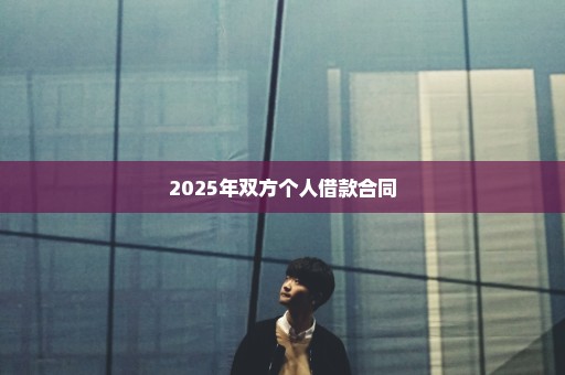 2025年双方个人借款合同