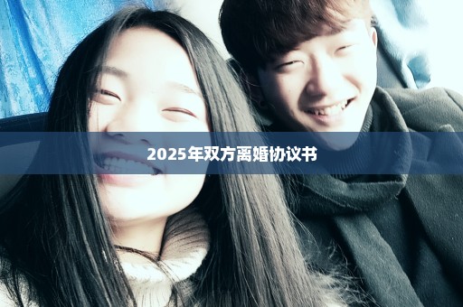 2025年双方离婚协议书