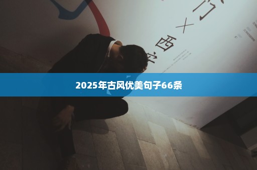 2025年古风优美句子66条