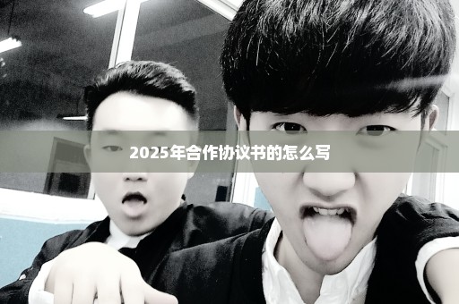 2025年合作协议书的怎么写