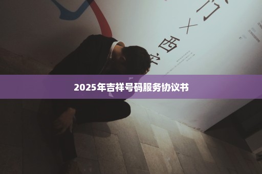 2025年吉祥号码服务协议书