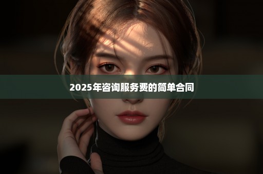 2025年咨询服务费的简单合同