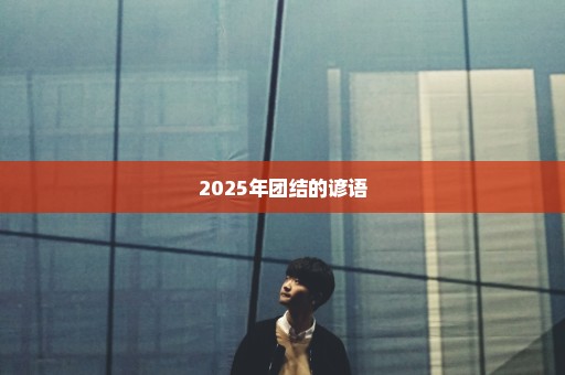 2025年团结的谚语
