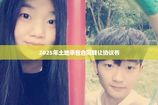 2025年土地承包合同转让协议书