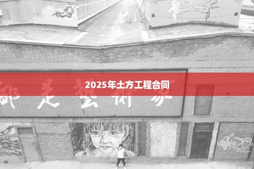 2025年土方工程合同