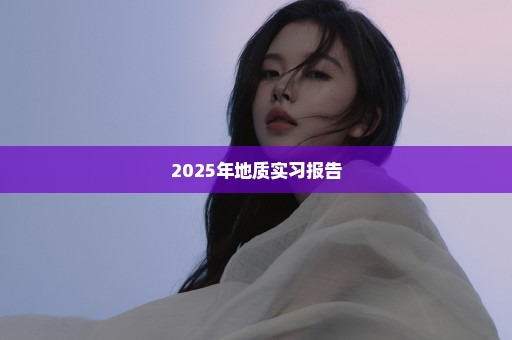 2025年地质实习报告