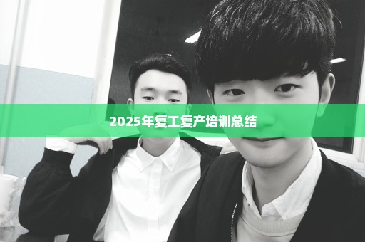 2025年复工复产培训总结