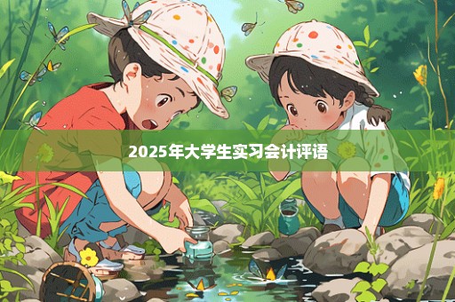 2025年大学生实习会计评语