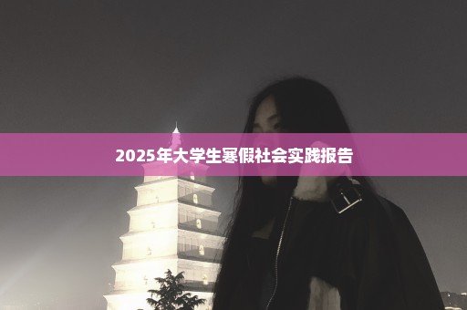 2025年大学生寒假社会实践报告