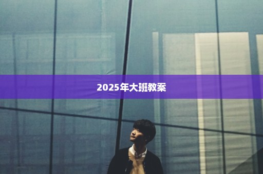2025年大班教案