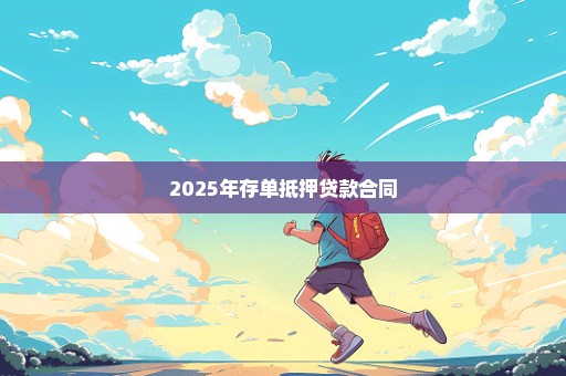 2025年存单抵押贷款合同