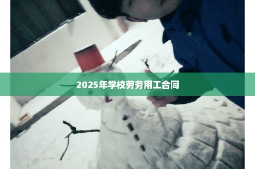 2025年学校劳务用工合同