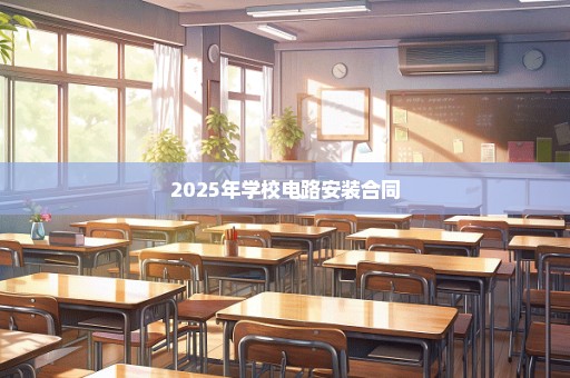 2025年学校电路安装合同