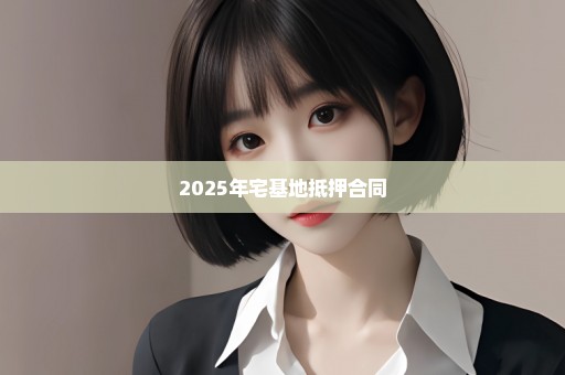 2025年宅基地抵押合同