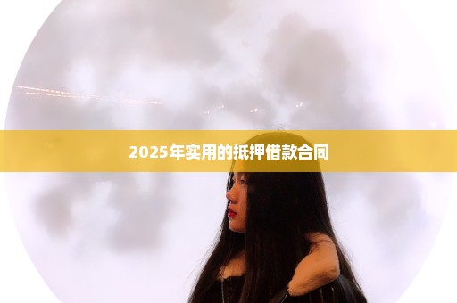2025年实用的抵押借款合同