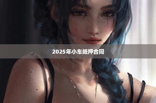 2025年小车抵押合同