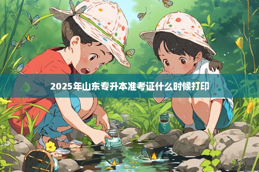 2025年山东专升本准考证什么时候打印