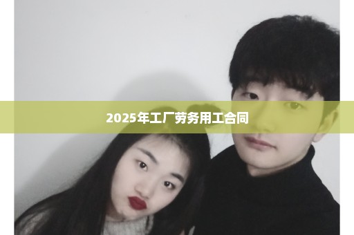 2025年工厂劳务用工合同