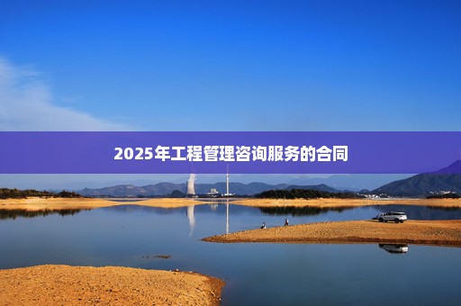 2025年工程管理咨询服务的合同