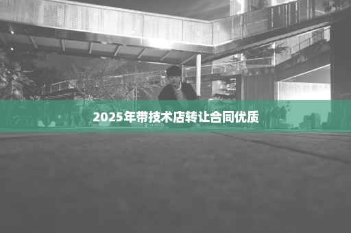 2025年带技术店转让合同优质